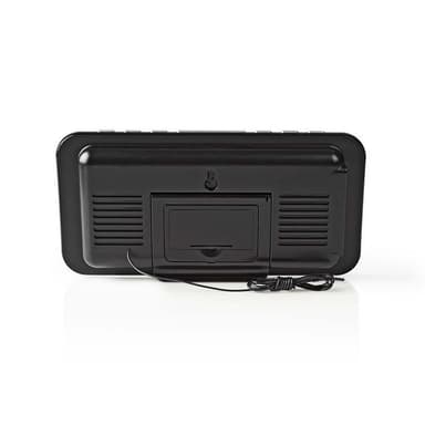 Nedis Digital Alarm Clock Radio | LED Vise | 1x 3.5 mm Lyd inngang | Tidsframskriving | AM / FM | slumrefunksjon | Sleep timer | Antall alarmer: 2 | Sort