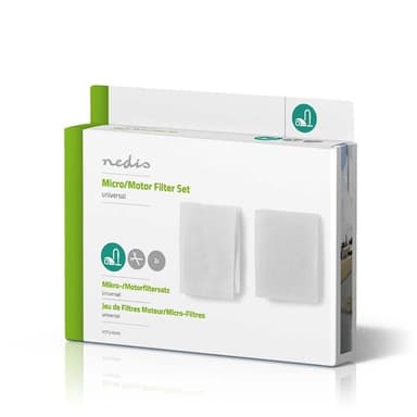 Nedis Universal Støvsuger Filtersett | Mikro filter | Motor filter | Skjærbar | Universelt anvendelig | Erstatning for: Universell