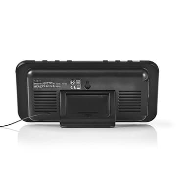 Nedis Digital Alarm Clock Radio | LED Vise | 1x 3.5 mm Lyd inngang | Tidsframskriving | AM / FM | slumrefunksjon | Sleep timer | Antall alarmer: 2 | Sort