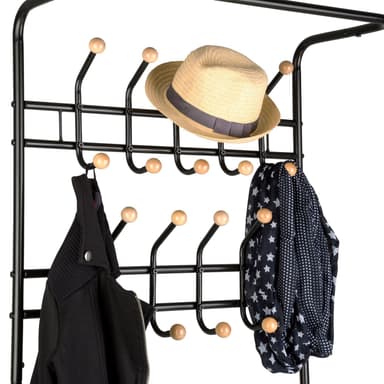 Garderobe med 3 skohyller - svart