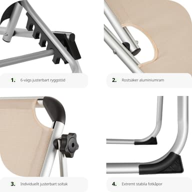 Solseng Aurelie, 6 nivåer - beige