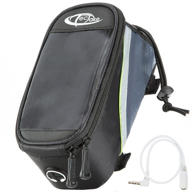 Mobilholder sykkel - 20 x 9,5 x 10 cm,svart/grå/grønn