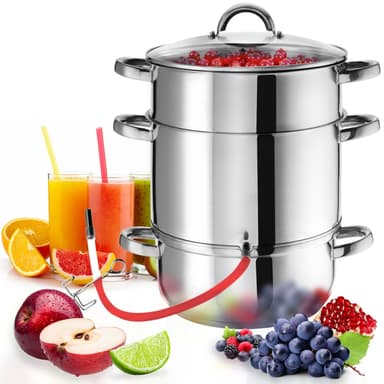 Saftkoker 15 liter - 4 kg kapasitet - sølv