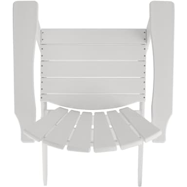 Hagestol med fotskammel Adirondack-Design - hvit