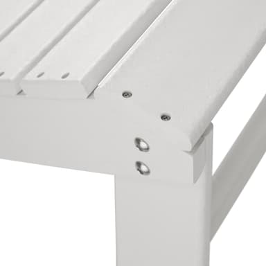 Hagestol med fotskammel Adirondack-Design - hvit