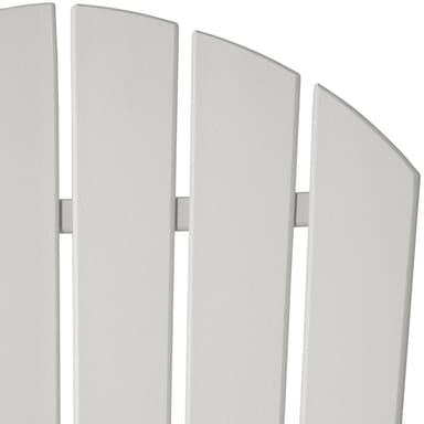 Hagestol med fotskammel Adirondack-Design - hvit