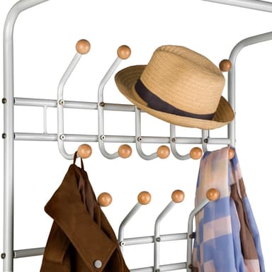 Garderobe med 3 skohyller - hvit
