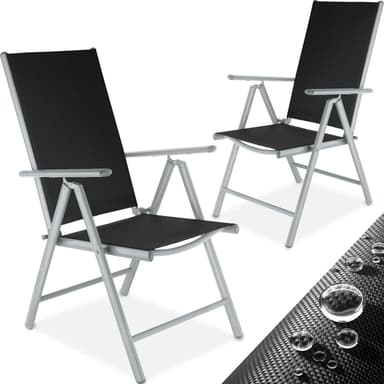 2 stk Aluminium hagestoler - sølv
