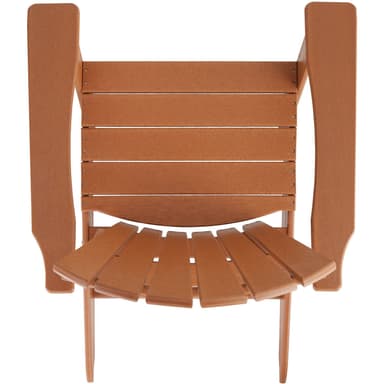 Sett av 2 hagestoler med fotskammel Adirondack-Design - brun