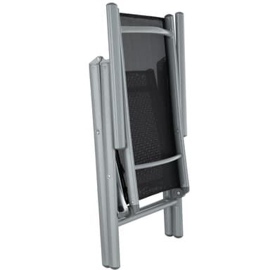 Aluminium hagebord med 6 stoler - Hagemøbler - sølv
