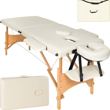 Massasjebenk med 2 soner, 5 cm polstring - beige