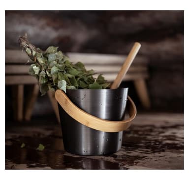Badstuebøtte RENTO BRUN 5L, H35cm