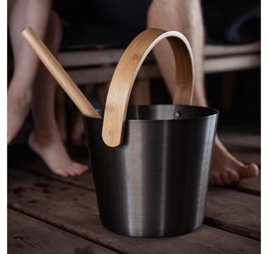 Badstuebøtte RENTO BRUN 5L, H35cm