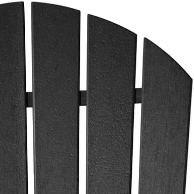 Hagestol med fotskammel Adirondack-Design - svart