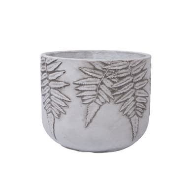 Planteholder FERN D30xH24,5cm, hvit/grå