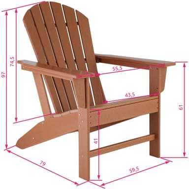 Hagestol Adirondack-Design - brun