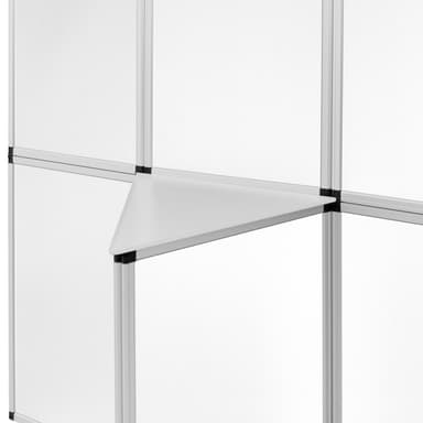 Utstillingsskjerm messevegg 200x180cm - hvit