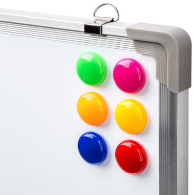 Whiteboard magnettavle + 12 magneter - 60 x 45 x 2 cm