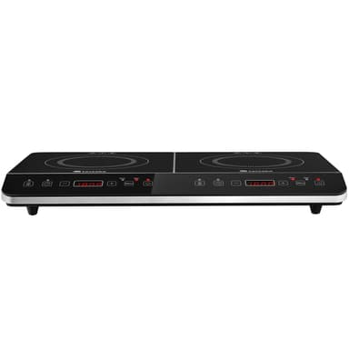 Dobbel induksjonskokeplate 3400 W - svart