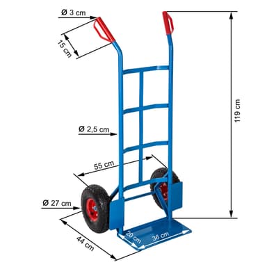 Tralle max 200 kg - blå