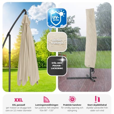 Parasoll 350cm - beige