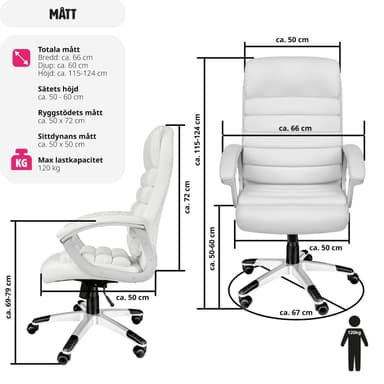 Kontorstol Paul - hvit