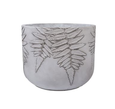 Planteholder FERN D37xH30cm, hvit/grå