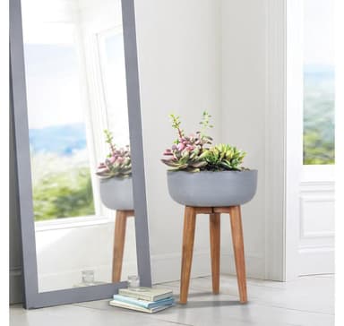 Planteholder SANDSTEIN D40xH56,5cm, brun