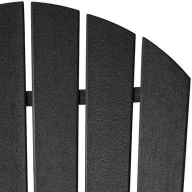 2 hagestoler med 2 fotstøtter og sidebord - svart