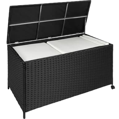 Puteboks med hjul 297 L - 117x54x64cm - svart/svart