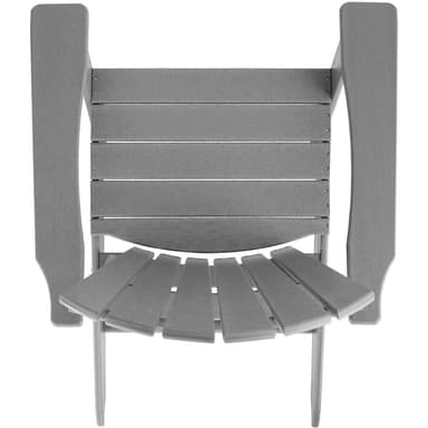 Sett av 2 hagestoler med fotskammel Adirondack-Design - grå