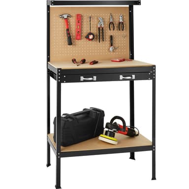 Arbeidsbenk med perforert vegg - 81 x 41 x 145 cm