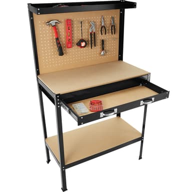Arbeidsbenk med perforert vegg - 81 x 41 x 145 cm