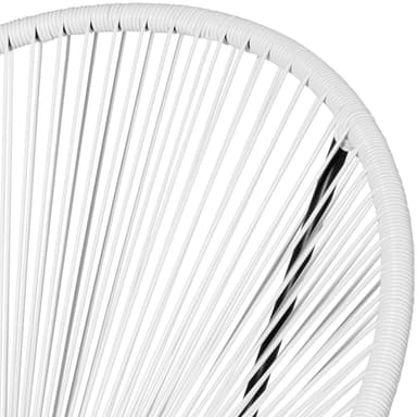 Sett med 2 stoler Gabriella Retro Acapulco-stil - hvit
