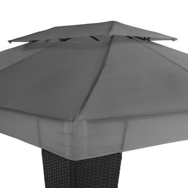 Polyrattan Hagepaviljong 3x4m - svart/antrasitt