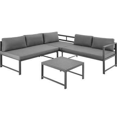 Utesofa med bord Faro - lameller