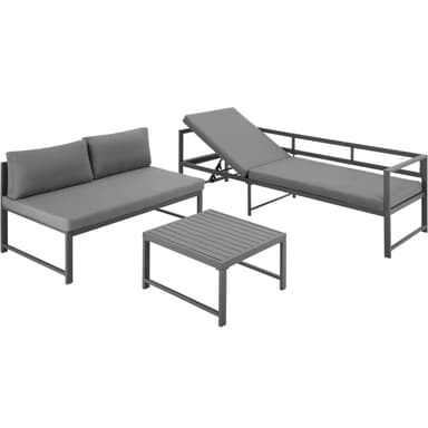 Utesofa med bord Faro - lameller