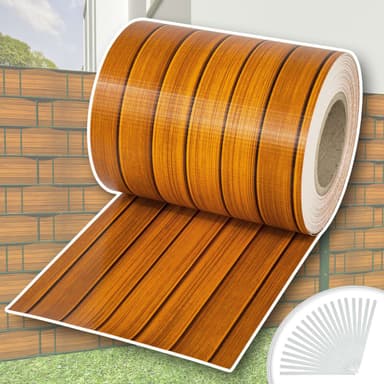 Pvc strimler balkongbeskyttelse - 35 m,tredekor