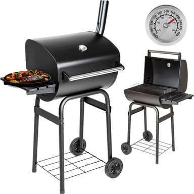 BBQ kullgrill av pulverlakkert metall - svart