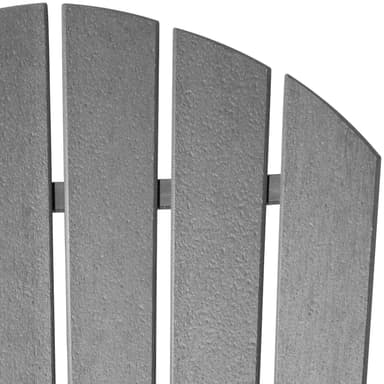 Hagestol med fotskammel Adirondack-Design - grå