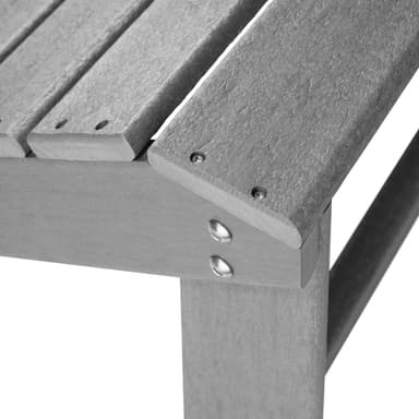 Hagestol med fotskammel Adirondack-Design - grå