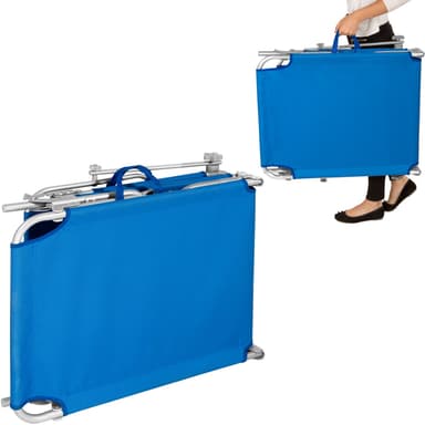 2 Aluminium solsenger Victoria med 4-trinn - blå