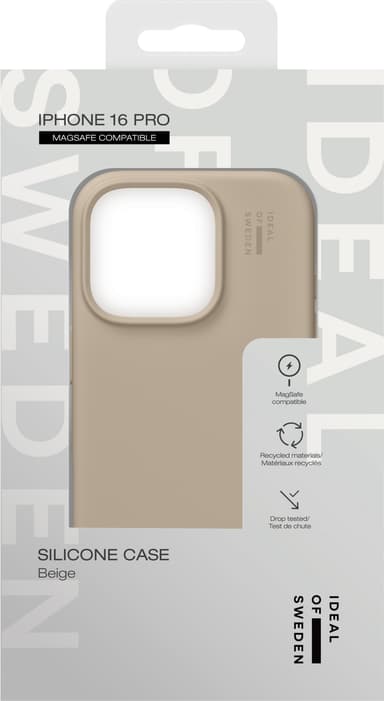 iDeal of Sweden Silicone iPhone 16 Pro deksel (beige)