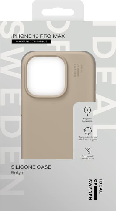 iDeal of Sweden Silicone iPhone 16 Pro Max deksel (beige)