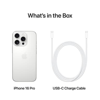 iPhone 16 Pro 5G smarttelefon 1TB (hvit titan)