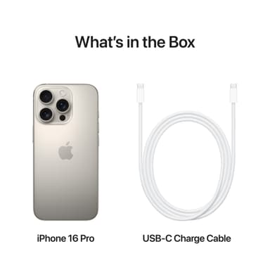 iPhone 16 Pro 5G smarttelefon 256GB (naturlig titan)