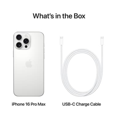 iPhone 16 Pro Max 5G smarttelefon 256GB (hvit titan)