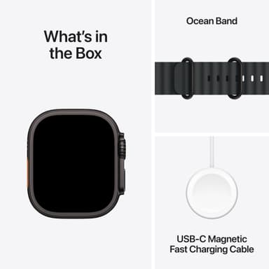 Apple Watch Ultra 2 49mm GPS+CEL (Sort Titan/Sort Ocean Band)