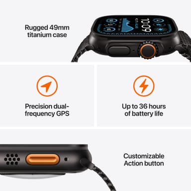Apple Watch Ultra 2 49mm GPS+CEL (Sort Titan/Sort Ocean Band)