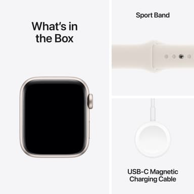 Apple Watch SE 2nd Gen 40mm GPS (Stjerneskinn Alu/Stjerneskinn sport band S/M)